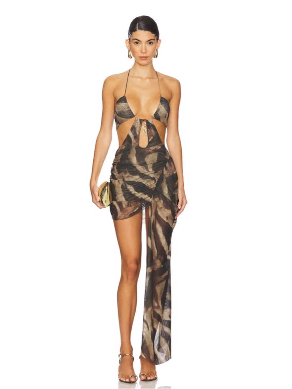 Jaded London Bruna Draped charm dress